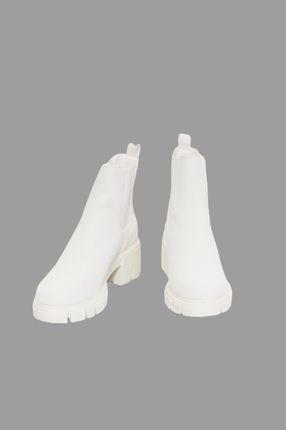 MMShoes -Botas Chelsea Work For It con suela mate para mujer en blanco