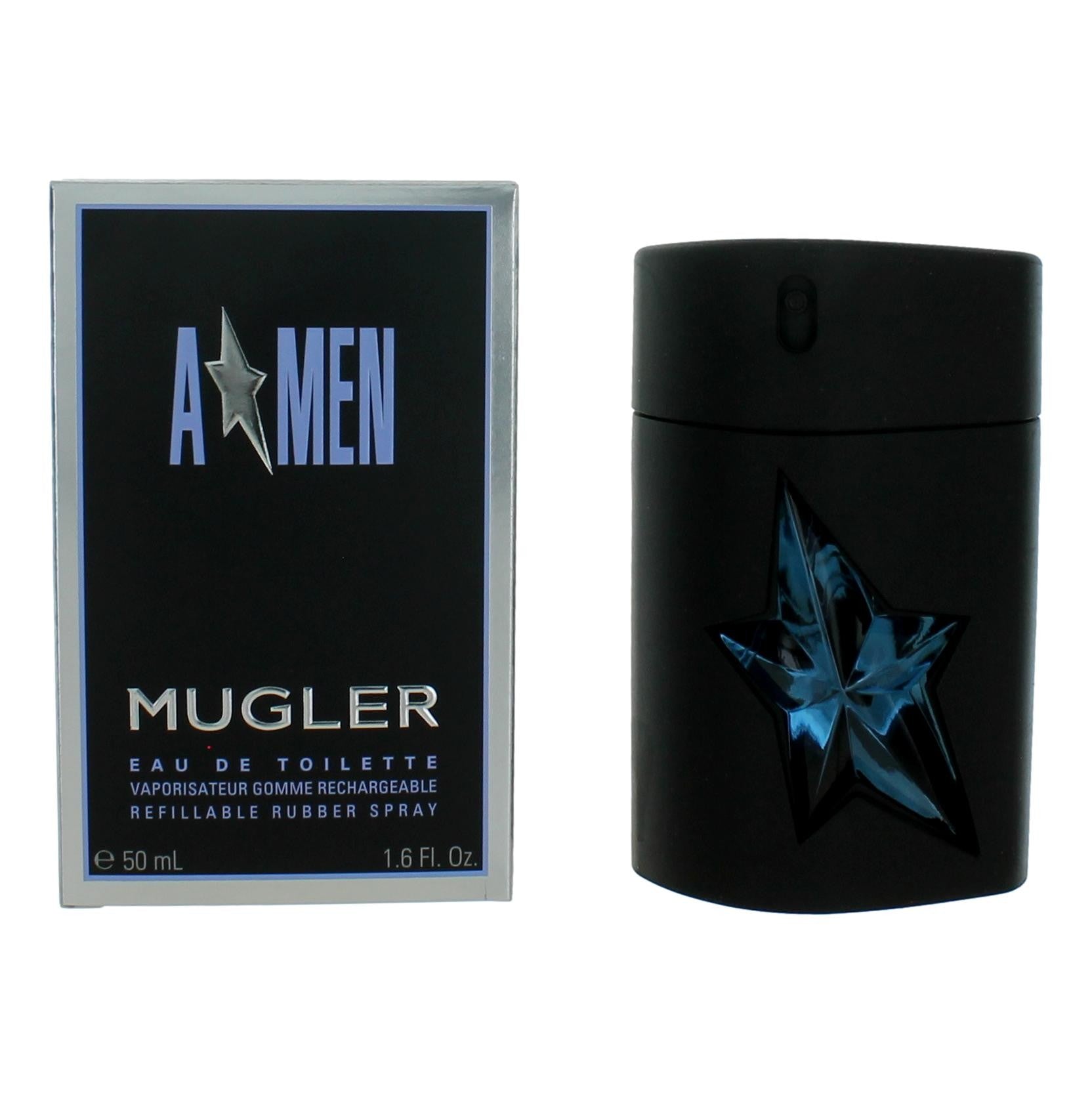 Angel by Thierry Mugler, (A*men) 1.6oz EDT Refillable Rubber Spray men by Thierry Mugler