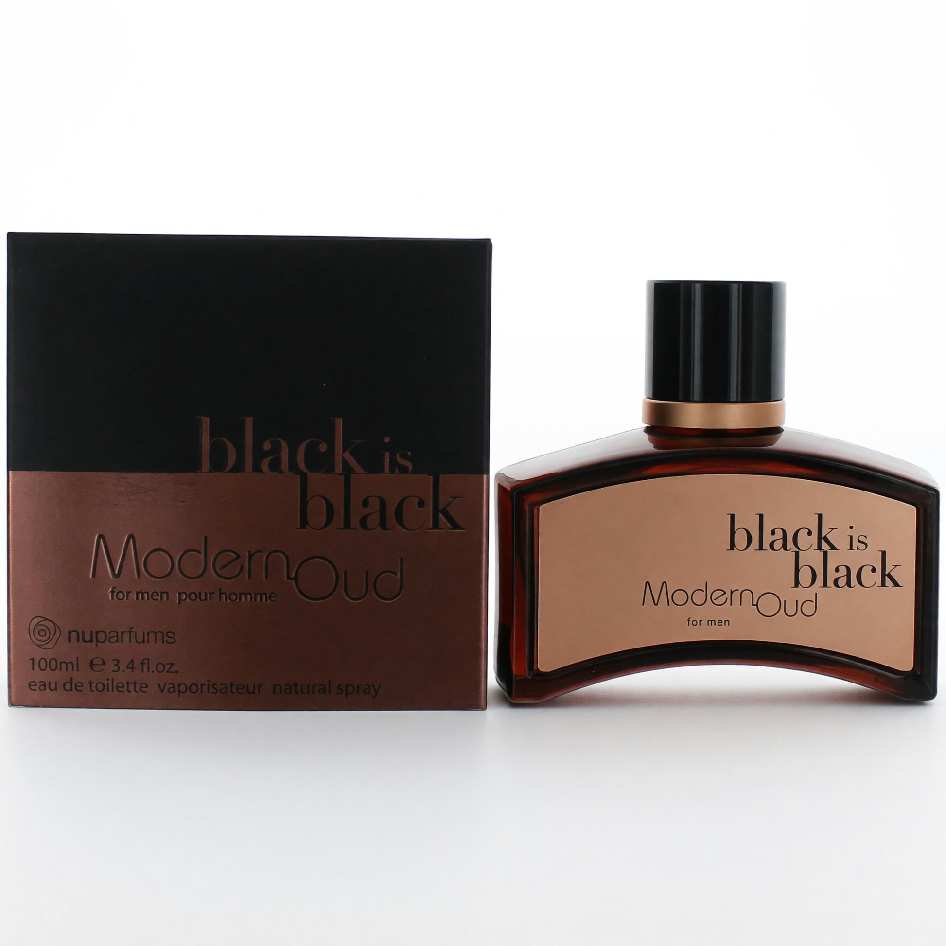 Black is Black Modern Oud by NuParfums, 3.4 oz EDT Spray for Men by nuparfums