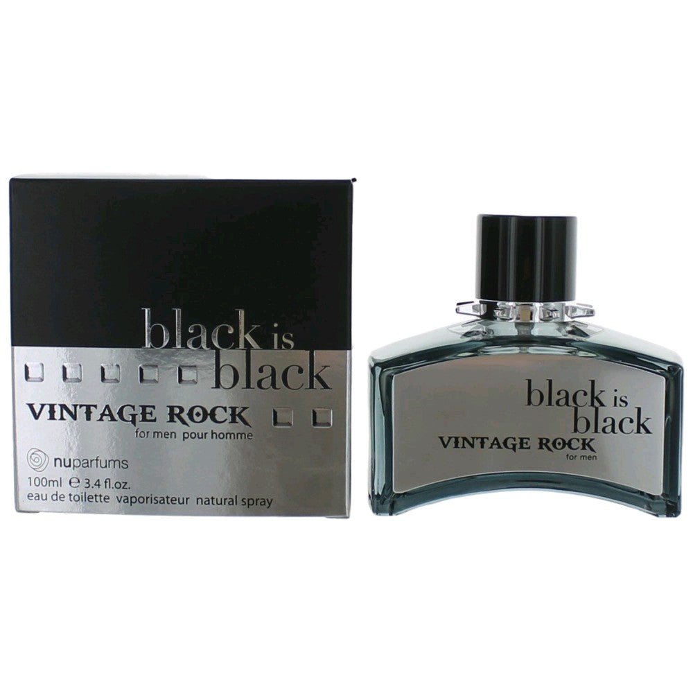Black is Black Vintage Rock by NuParfumes, 3.3 oz EDT Spray for Men by nuparfums