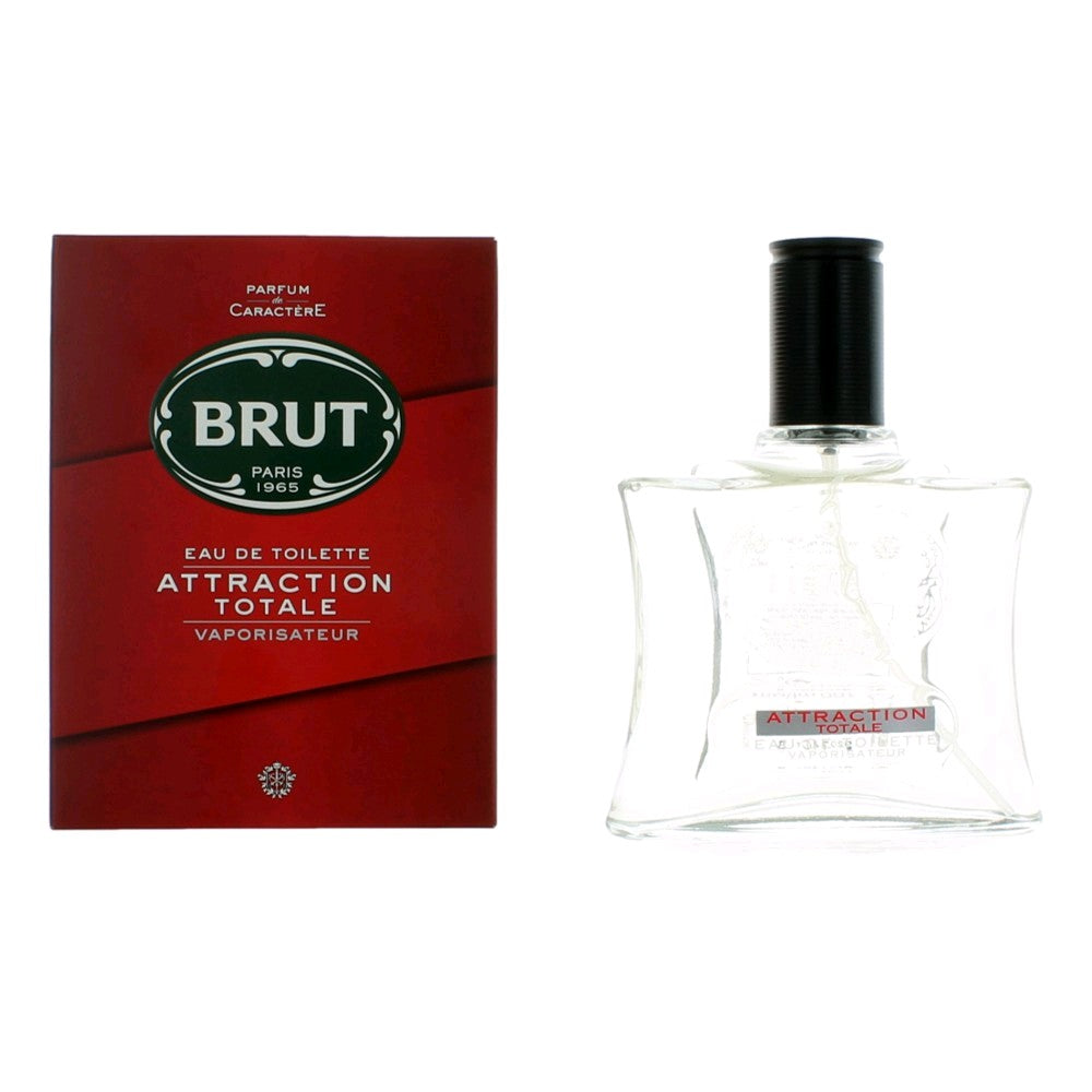 Brut Attraction Totale by Brut, 3.4 oz EDT Spray for Men by Brut
