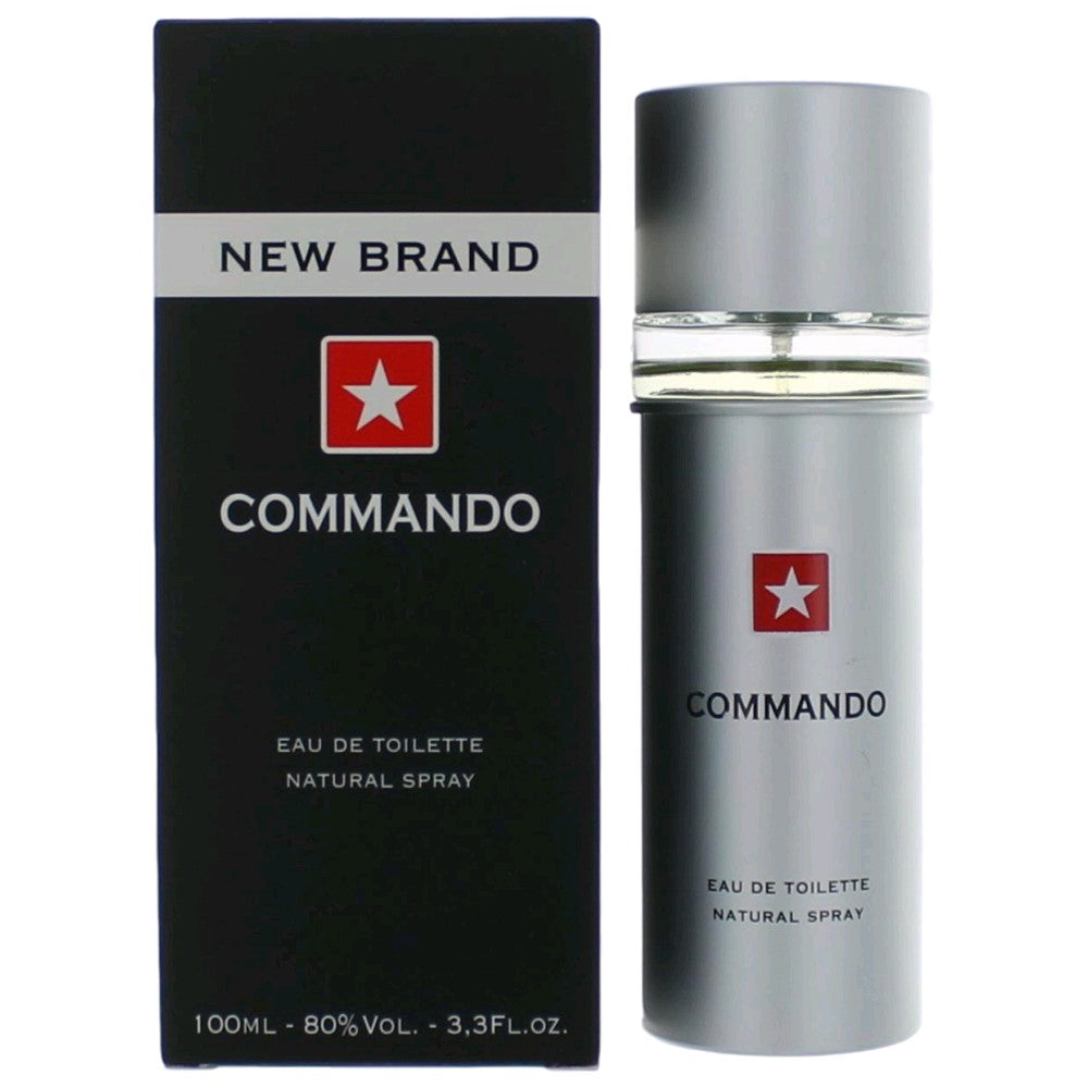 Commando by New Brand, 3.3 oz EDT Spray for Men by New Brand