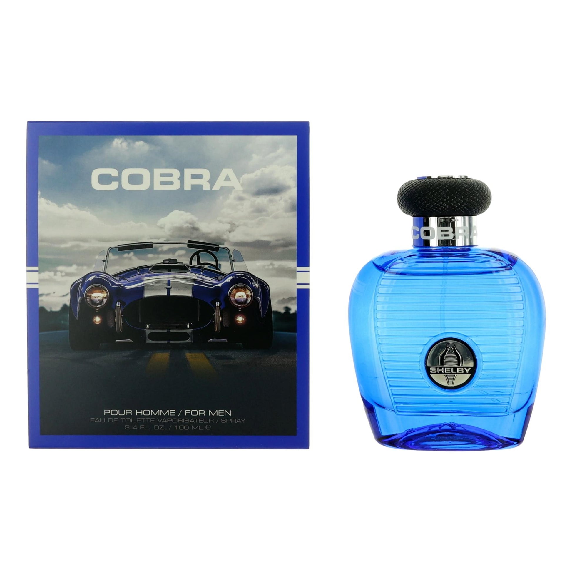 Cobra Blue by Carroll Shelby, 3.4 oz EDT Spray for Men by Carroll Shelby