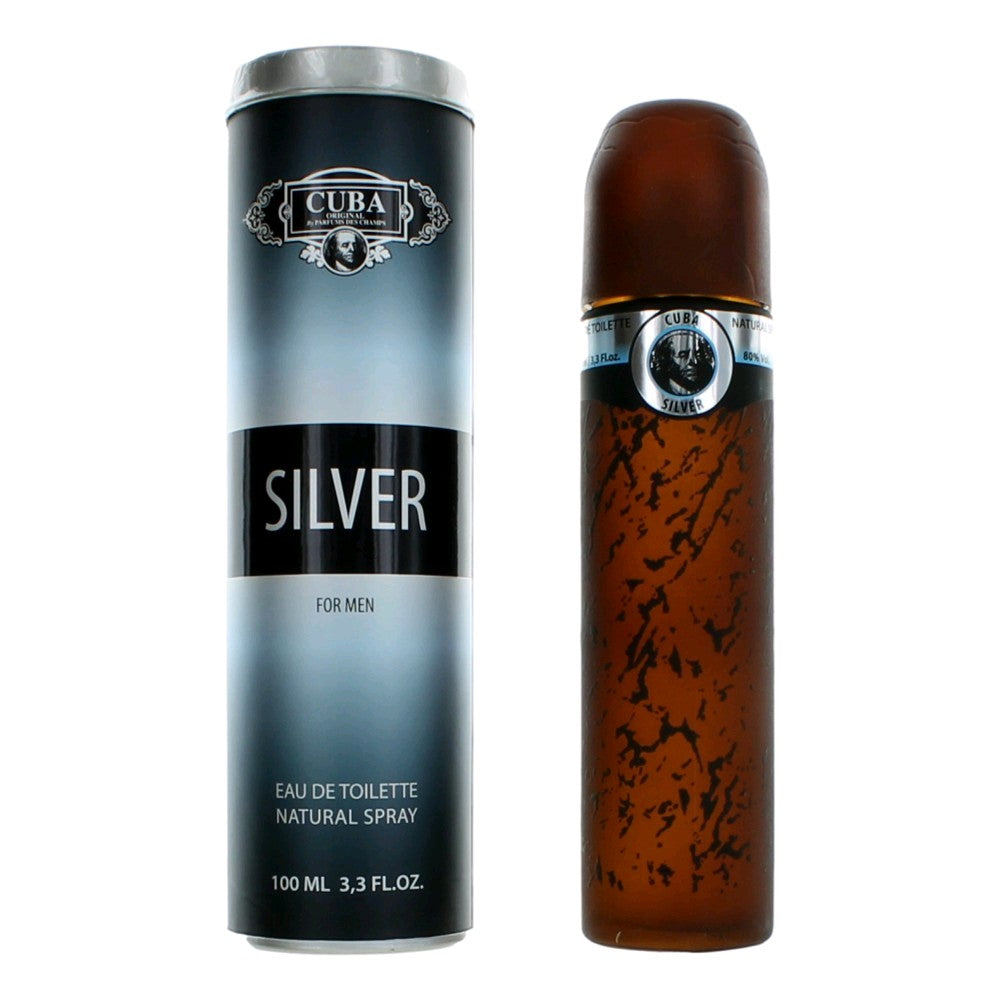 Cuba Silver by Cuba, 3.4 oz EDT Spray for Men by Cuba