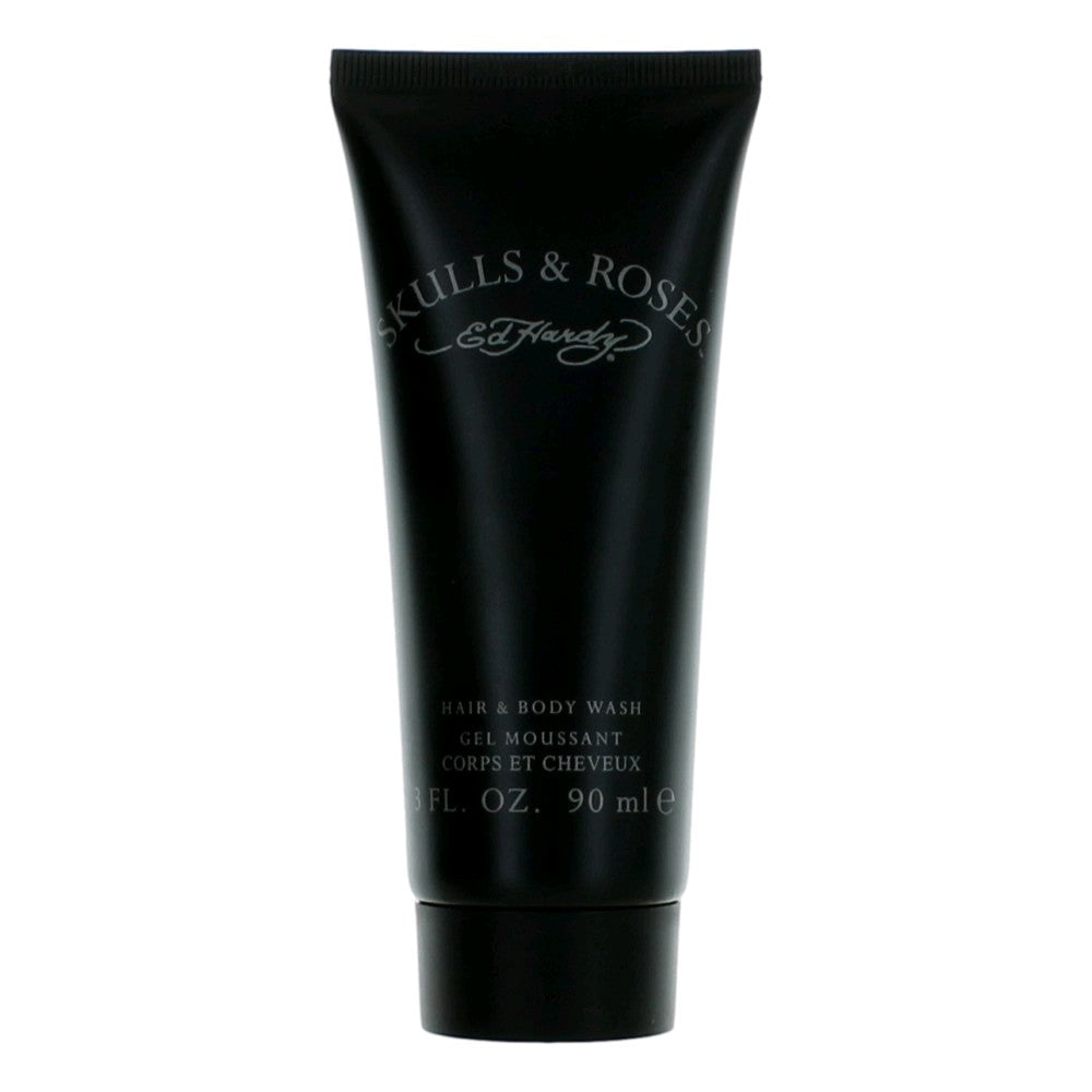 Ed Hardy Skulls & Roses by Ed Hardy, 3 oz Hair & Body Wash for Men by Ed Hardy