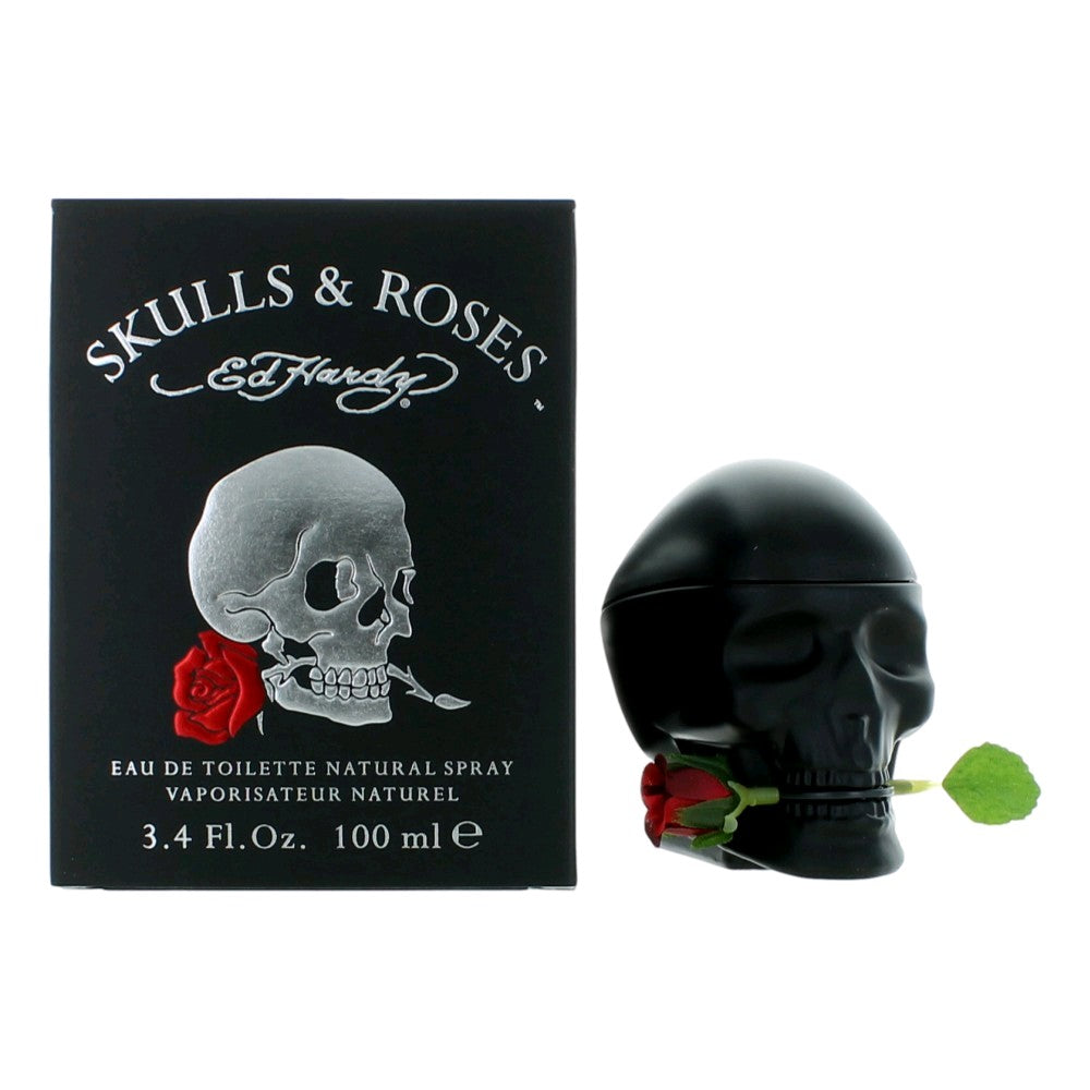 Ed Hardy Skulls and Roses by Ed Hardy, 3.4 oz EDT Spray for Men by Ed Hardy