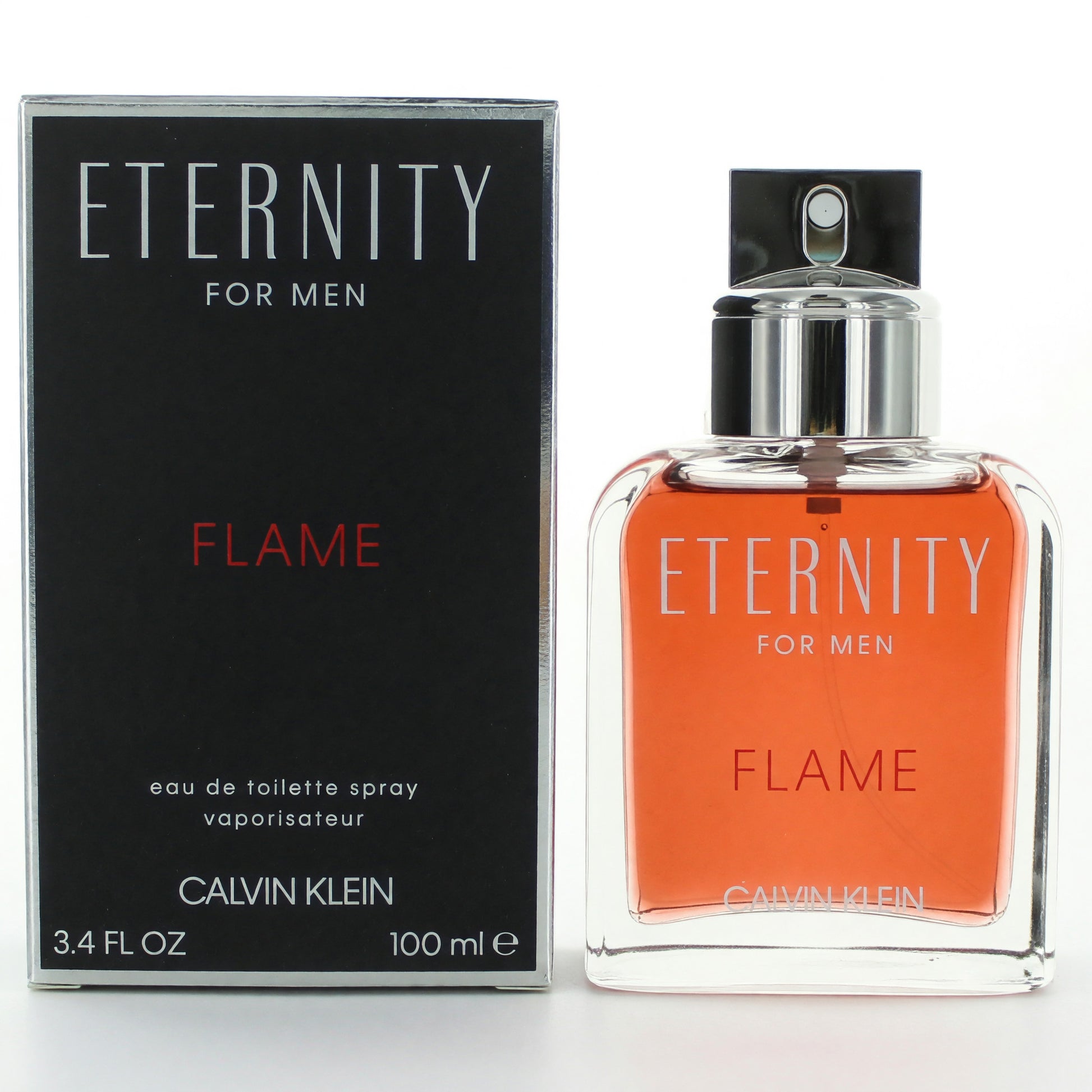 Eternity Flame by Calvin Klein, 3.4 oz EDT Spray for Men by Calvin Klein