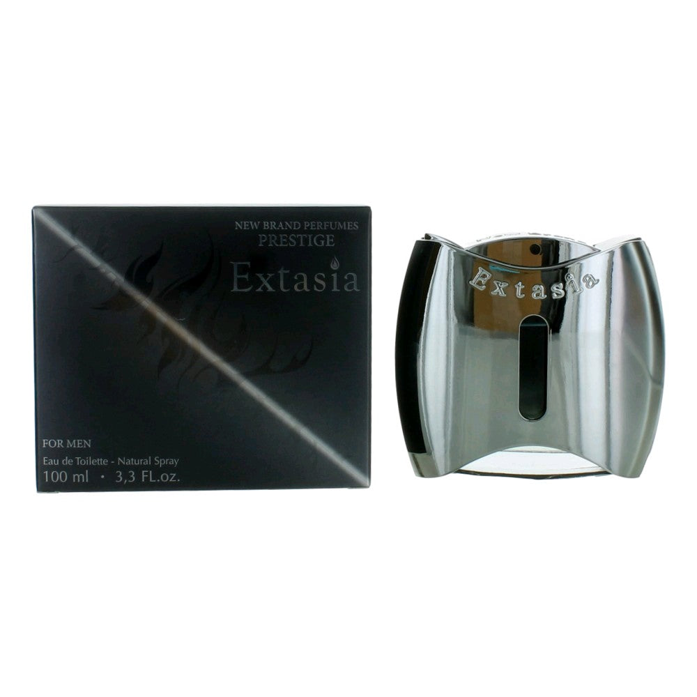 Extasia by New Brand, 3.3 oz EDT Spray for Men by New Brand