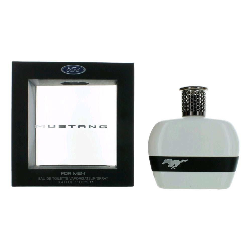 Mustang White by Mustang, 3.4 oz EDT Spray for Men by Mustang