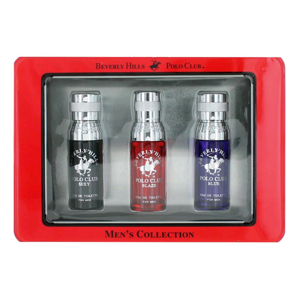 BHPC Body Spray Collection, 3 Piece Mini Variety Set men (Red New) by Beverly Hills Polo Club