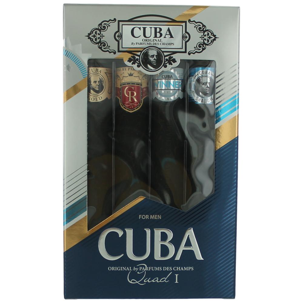 Cuba Quad I by Cuba, 4 Piece Gift Set for Men by Cuba