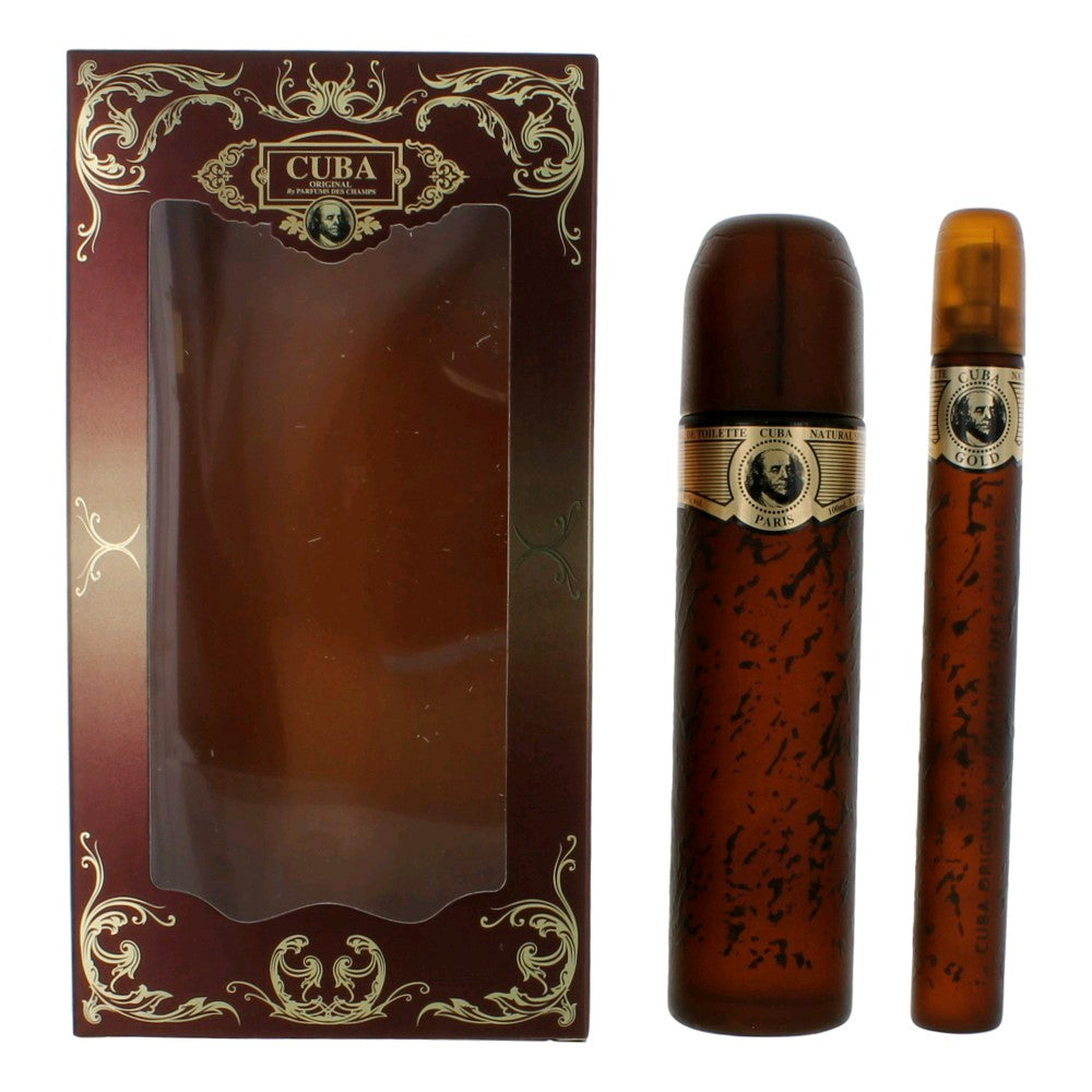 Cuba Gold by Cuba, 2 Piece Gift Set for Men by Cuba