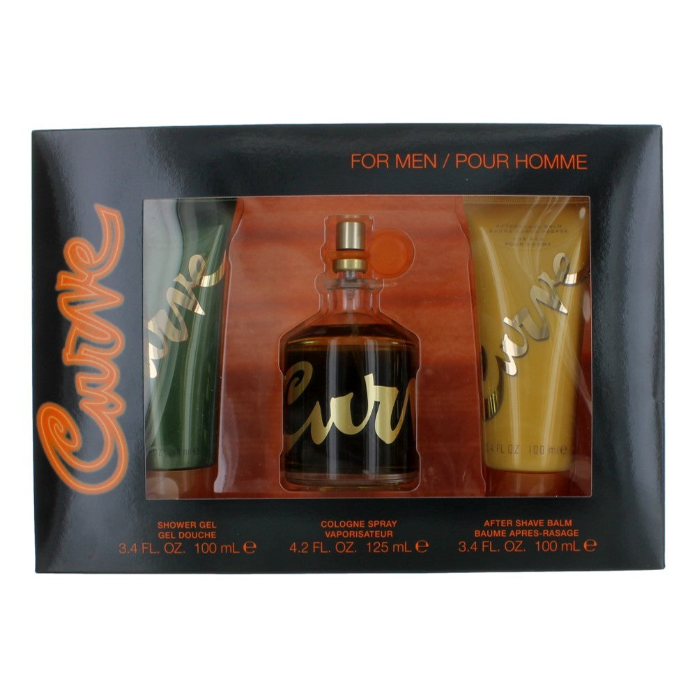 Curve by Liz Claibrone, 3 Piece Gift Set for Men with 4.2 oz by Liz Claiborne