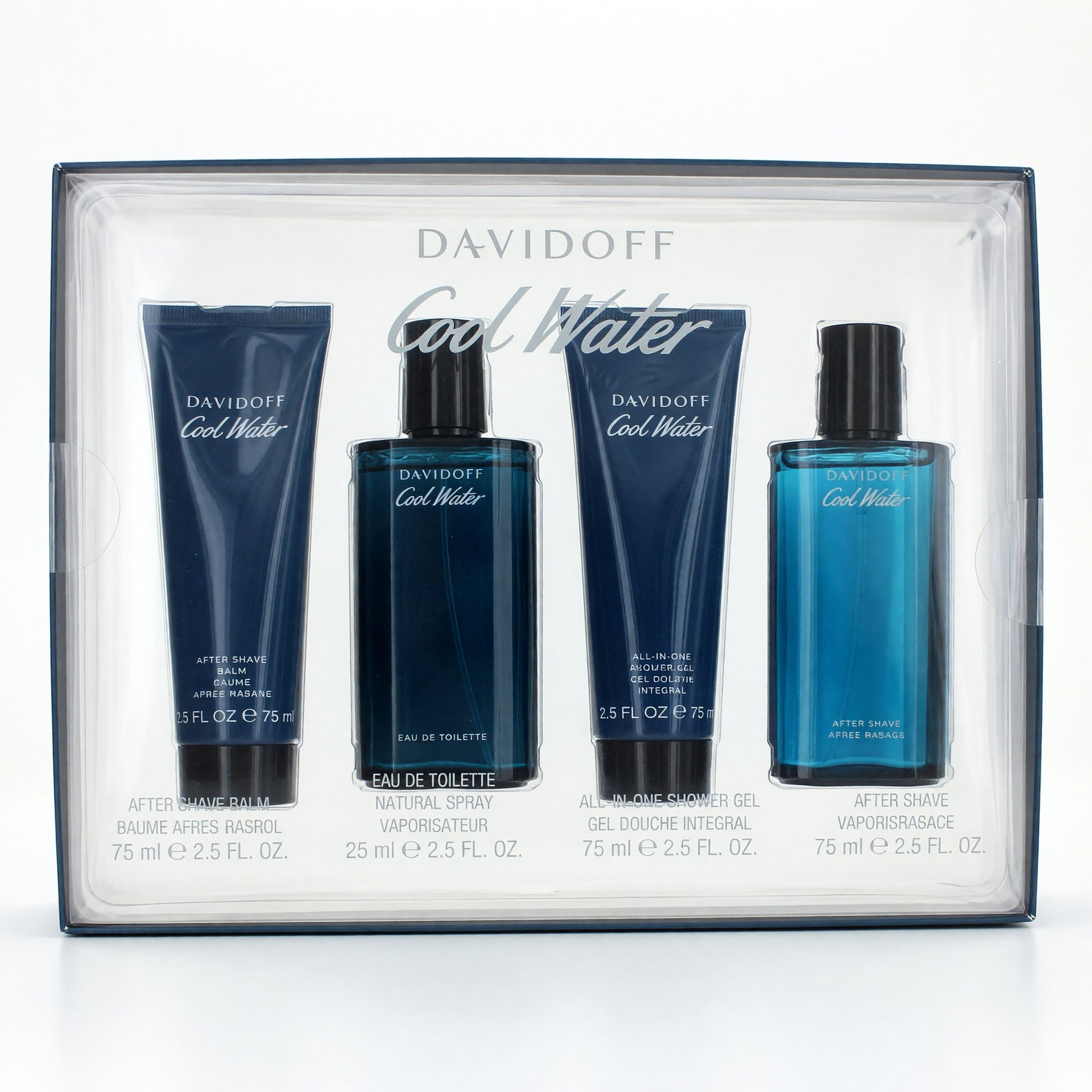 Cool Water by Davidoff, 4 Piece Gift Set for Men by Davidoff