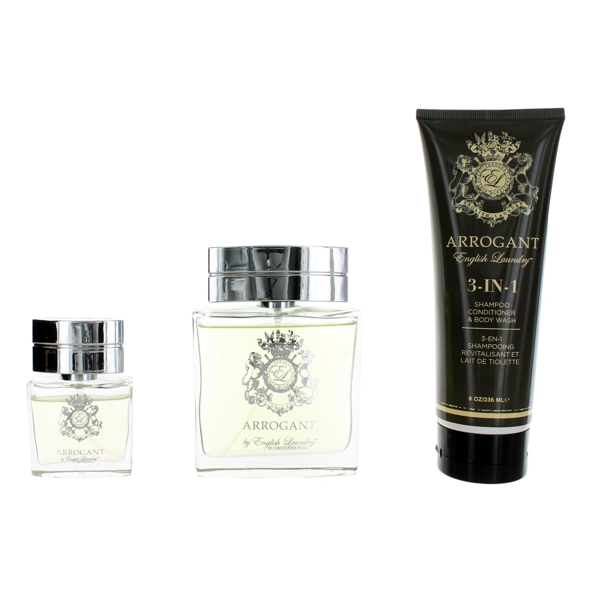 Arrogant by English Laundry, 3 Piece Gift Set for Men with 3.4 oz. by English Laundry