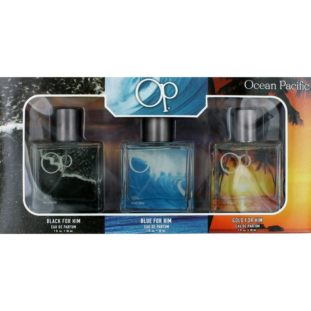OP by Ocean Pacific, 3 Piece Fragrance Gift Collection for Men by Ocean Pacific
