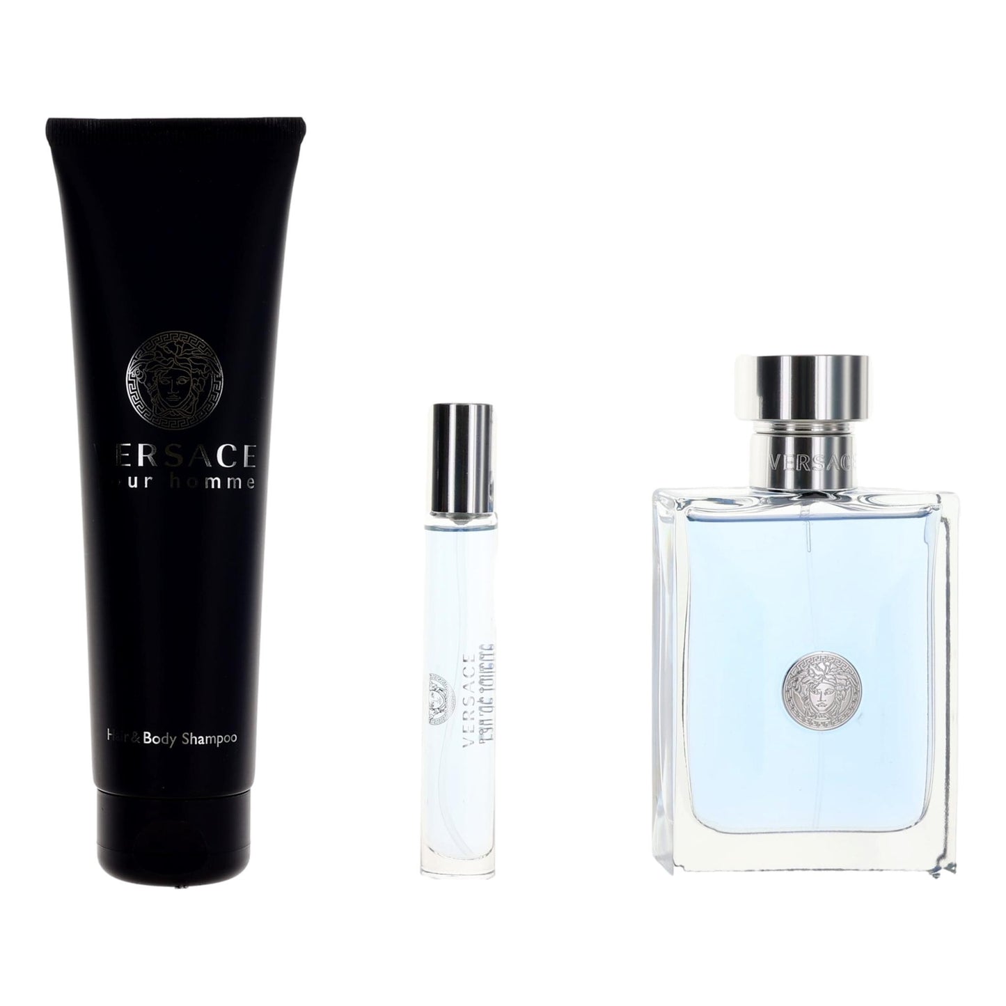 Versace Pour Homme by Versace, 3 Piece Gift Set for Men by Versace