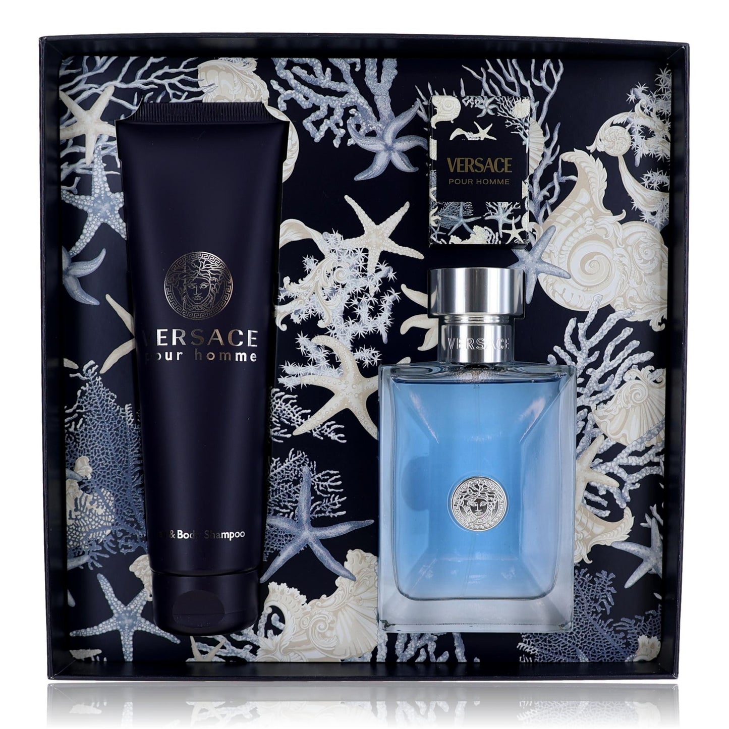 Versace Pour Homme by Versace, 3 Piece Gift Set for Men with Mini by Versace