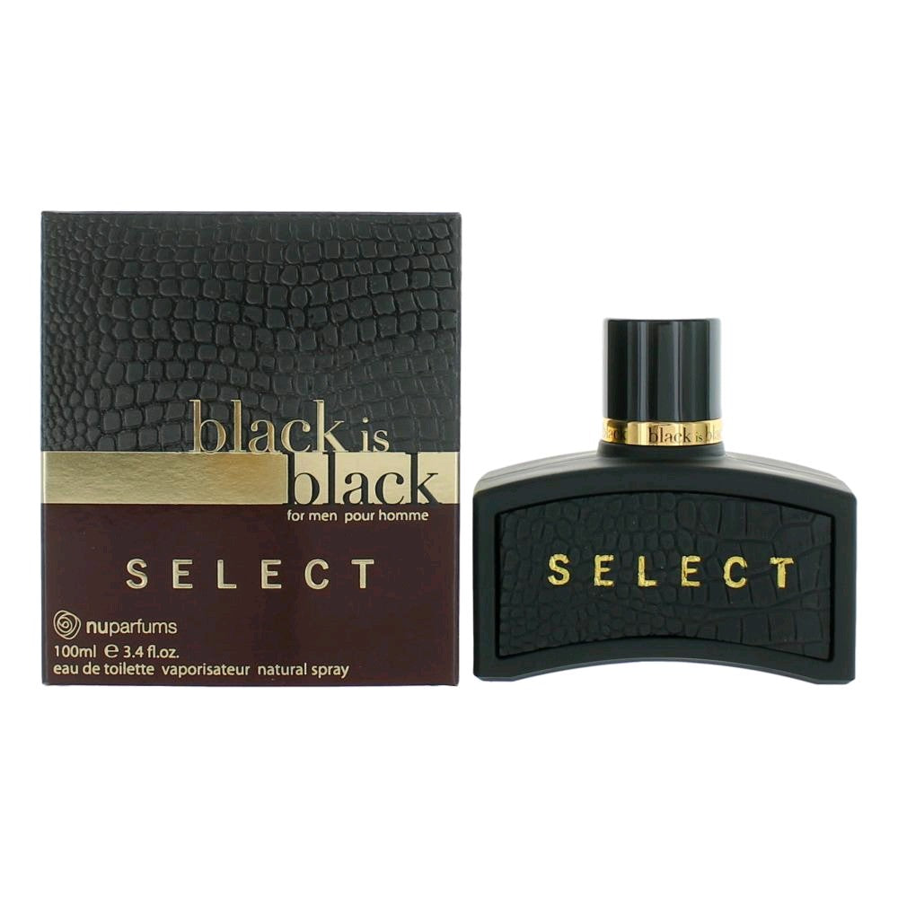 Black is Black Select by NuParfums, 3.4 oz EDT Spray for Men by nuparfums
