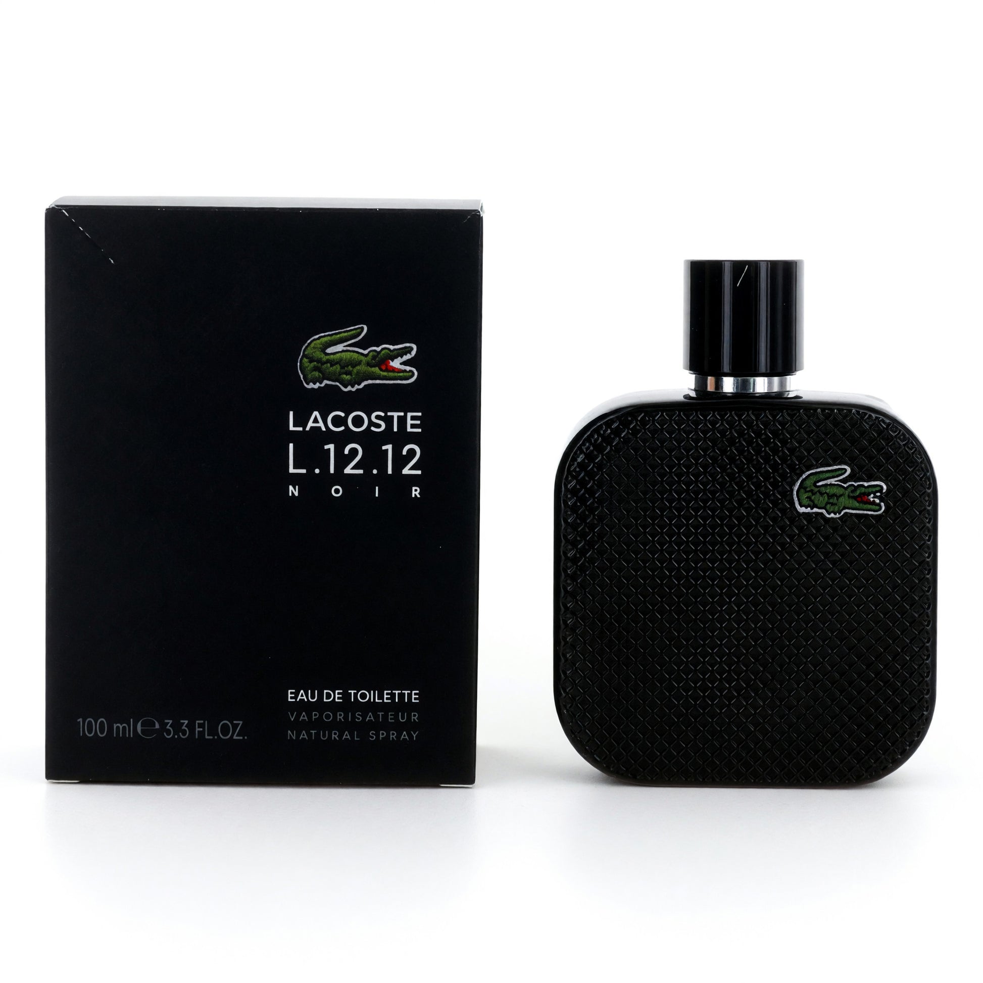 Lacose L. 12.12 Black Noir by Lacoste, 3.3 oz EDT Spray for Men by Lacoste