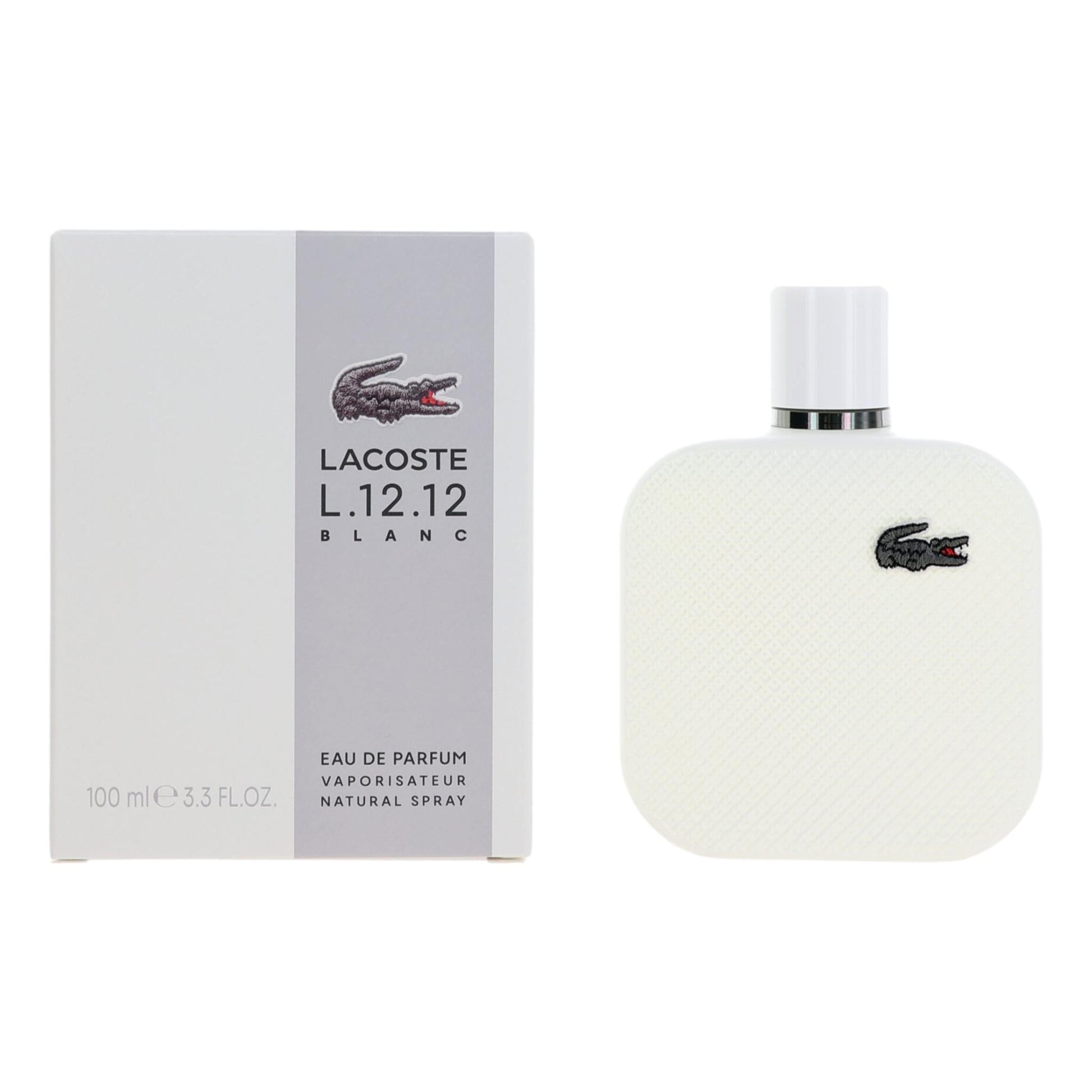 Lacoste L.12.12 White Blanc by Lacoste, 3.3 oz EDP Spray for Men by Lacoste
