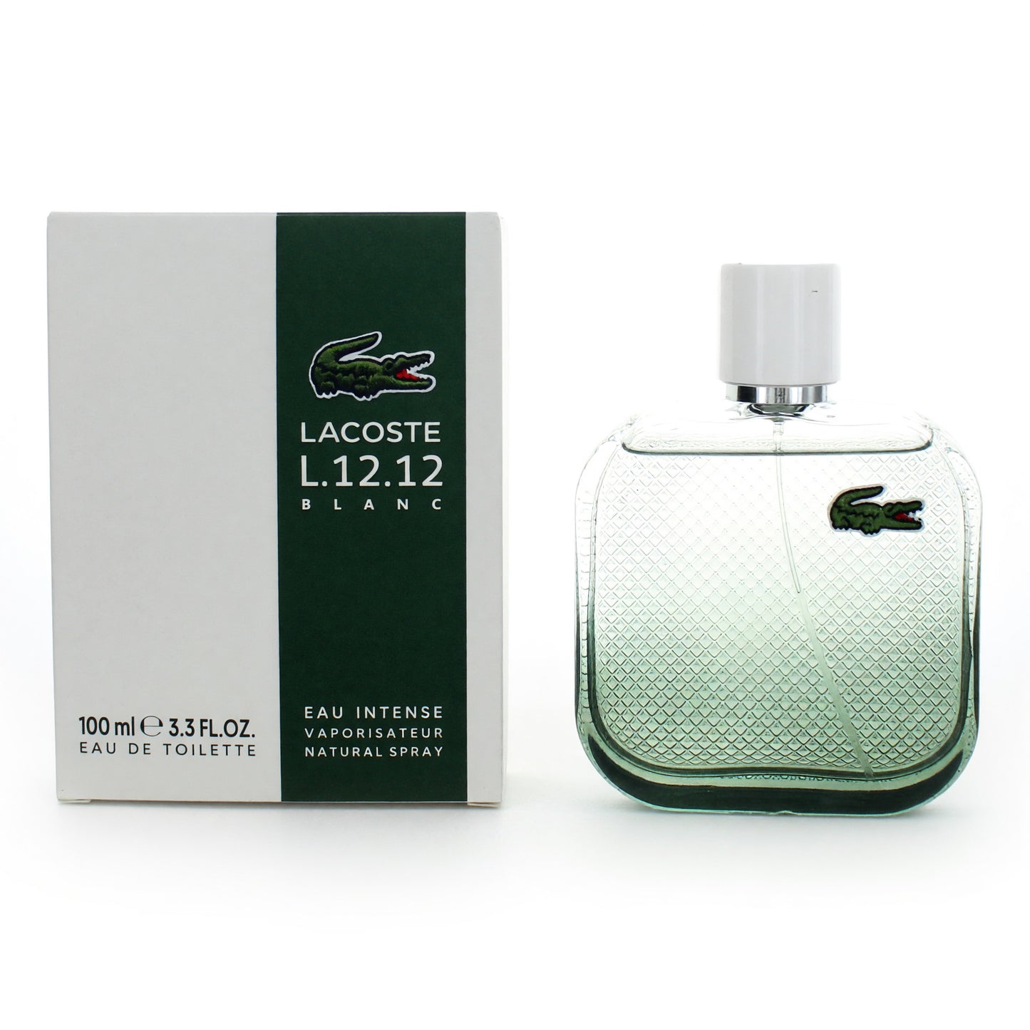 Lacoste L.12.12 Blanc Intense by Lacoste, 3.4 oz EDT Spray for Men by Lacoste