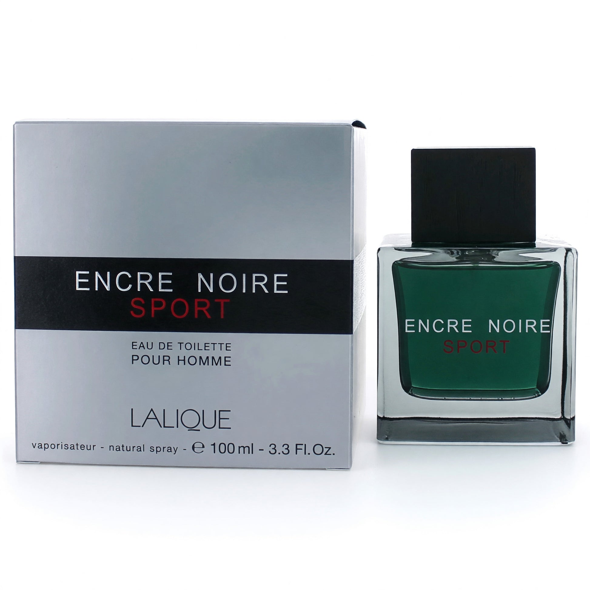 Encre Noire Sport by Lalique, 3 oz EDT Spray for Men by Lalique