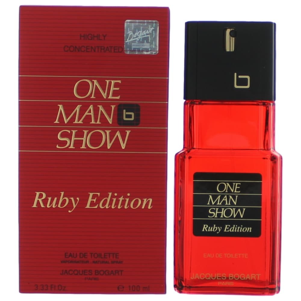 One Man Show Ruby Edition by Jacques Bogart, 3.3 oz EDT Spray for Men by Jacques Bogart
