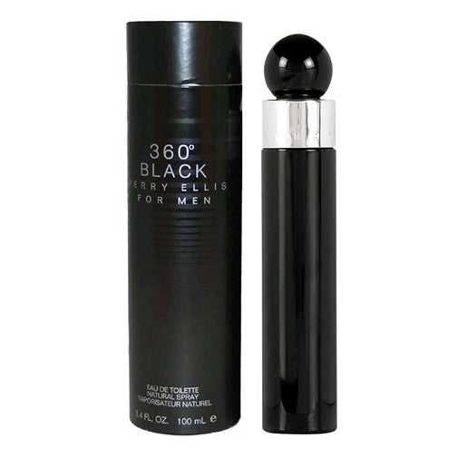 Perry Ellis 360 Black by Perry Ellis, 3.4 oz EDT Spray for Men by Perry Ellis