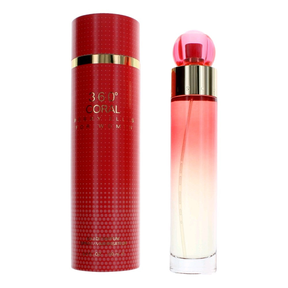 Perry Ellis 360 Coral by Perry Ellis, 3.4 oz EDP Spray for Women by Perry Ellis