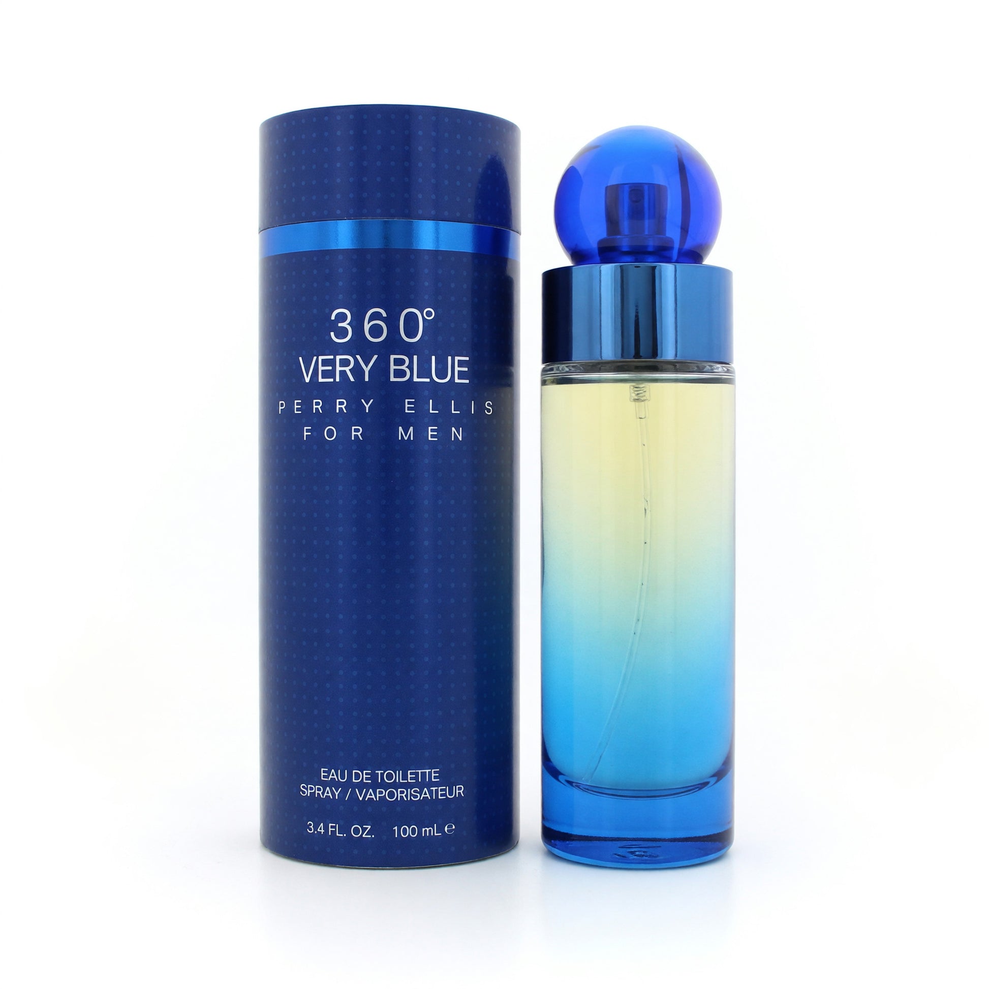 Perry Ellis 360 Very Blue by Perry Ellis, 3.4 oz EDT Spray for Men by Perry Ellis