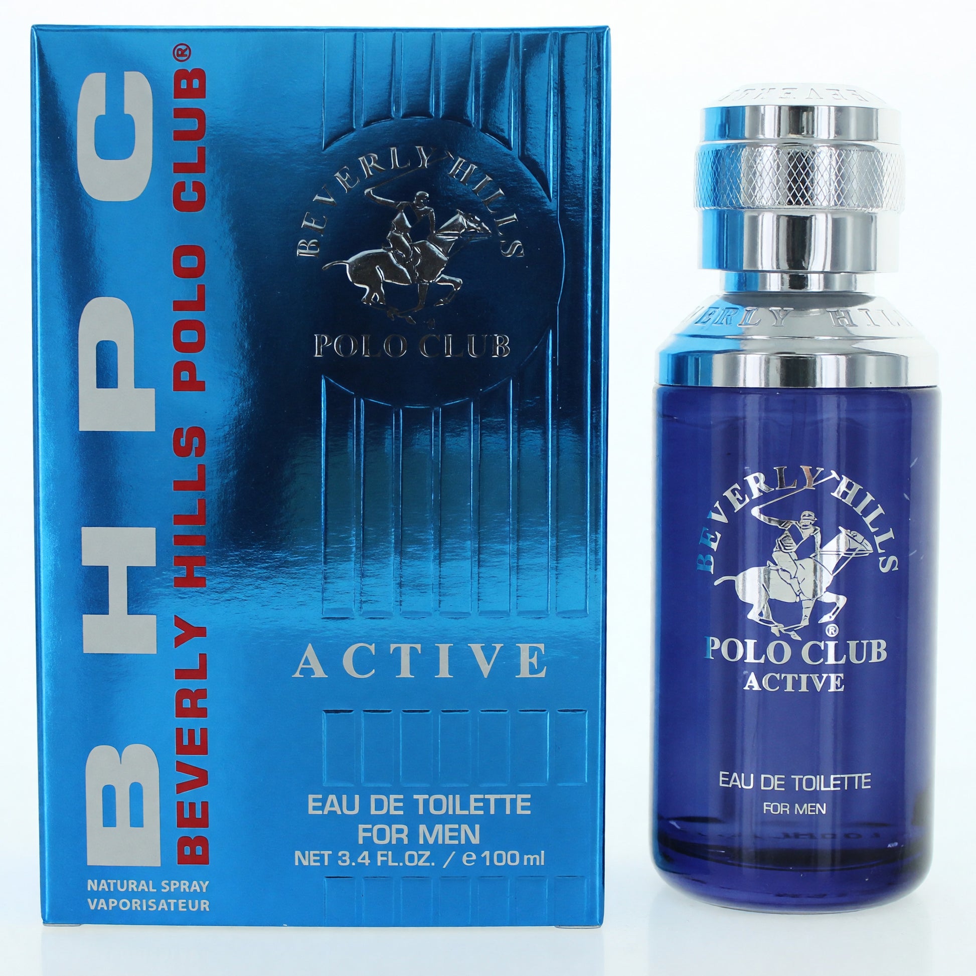 BHPC Active/Sport by Beverly Hills Polo Club, 3.4 oz EDT Spray for Men by Beverly Hills Polo Club