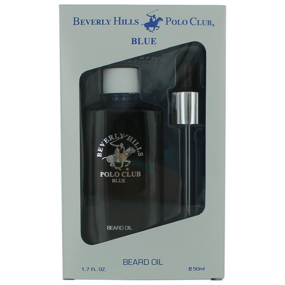 BHPC Blue by Beverly Hills Polo Club, 1.7 oz Beard Oil for Men by Beverly Hills Polo Club