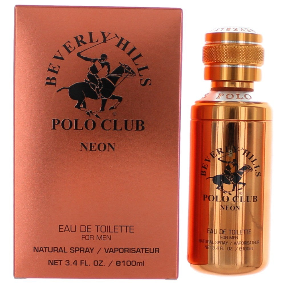 BHPC Neon by Beverly Hills Polo Club, 3.4 oz EDT Spray for Men by Beverly Hills Polo Club