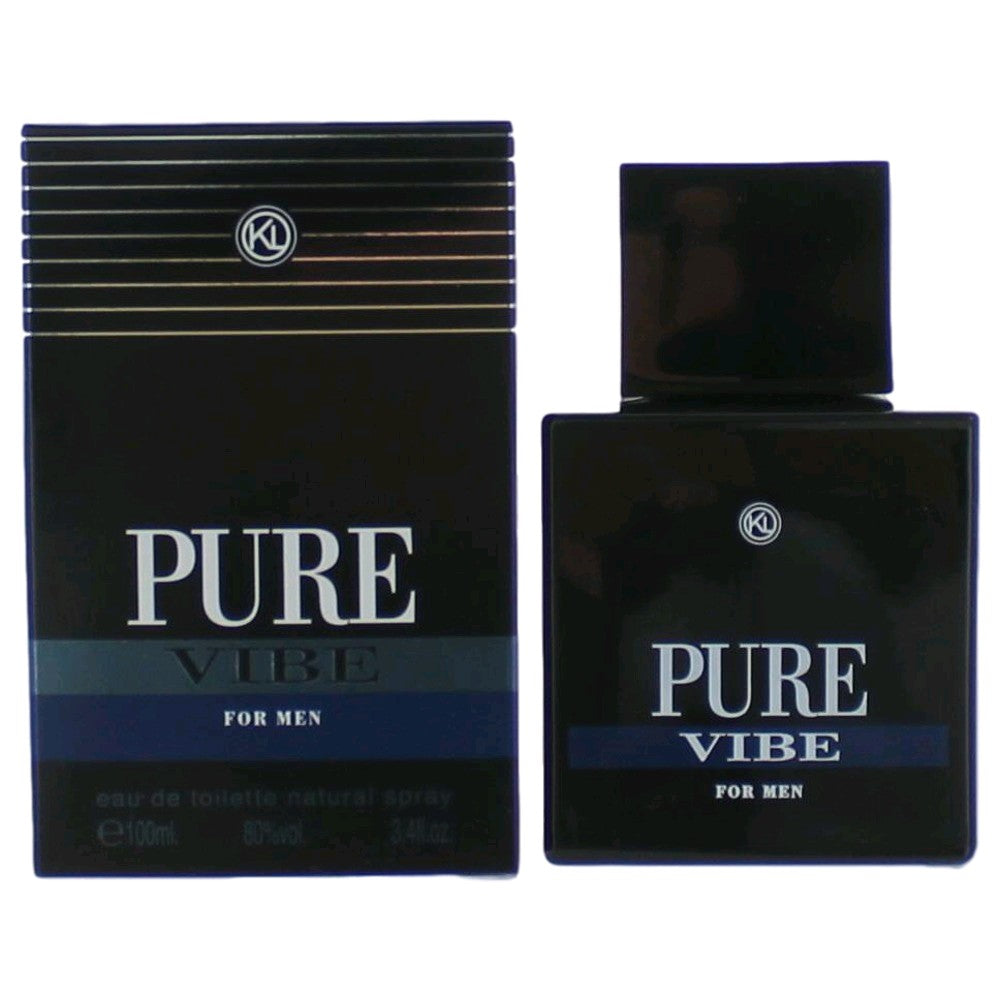 Pure Vibe by Karen Low, 3.4 oz EDT Spray for Men by Karen Low
