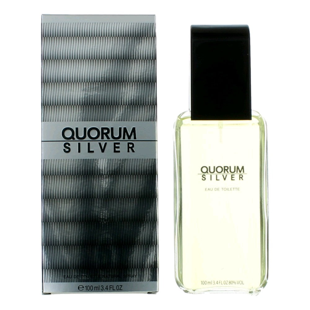 Quorum Silver by Puig, 3.4 oz EDT Spray for men by Puig
