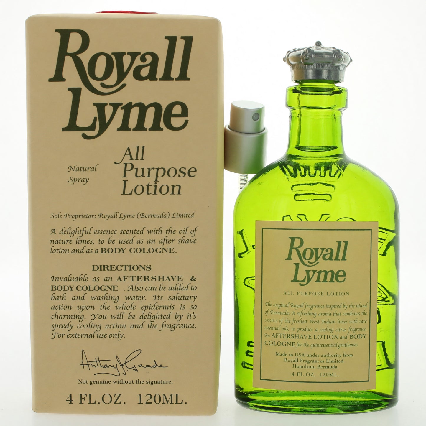 Royall Lyme by Royall Fragrances, 4oz All Purpose Lotion Spray men by Royall Fragrances