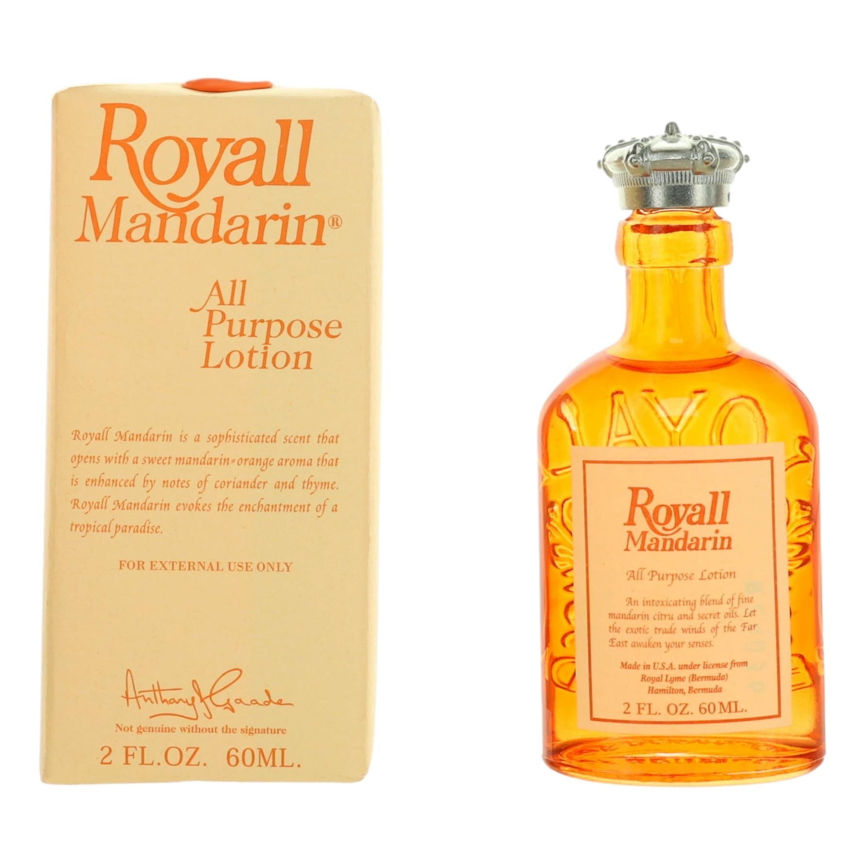 Royall Mandarin by Royall Fragrances, 2 oz All Purpose Lotion for Men by Royall Fragrances