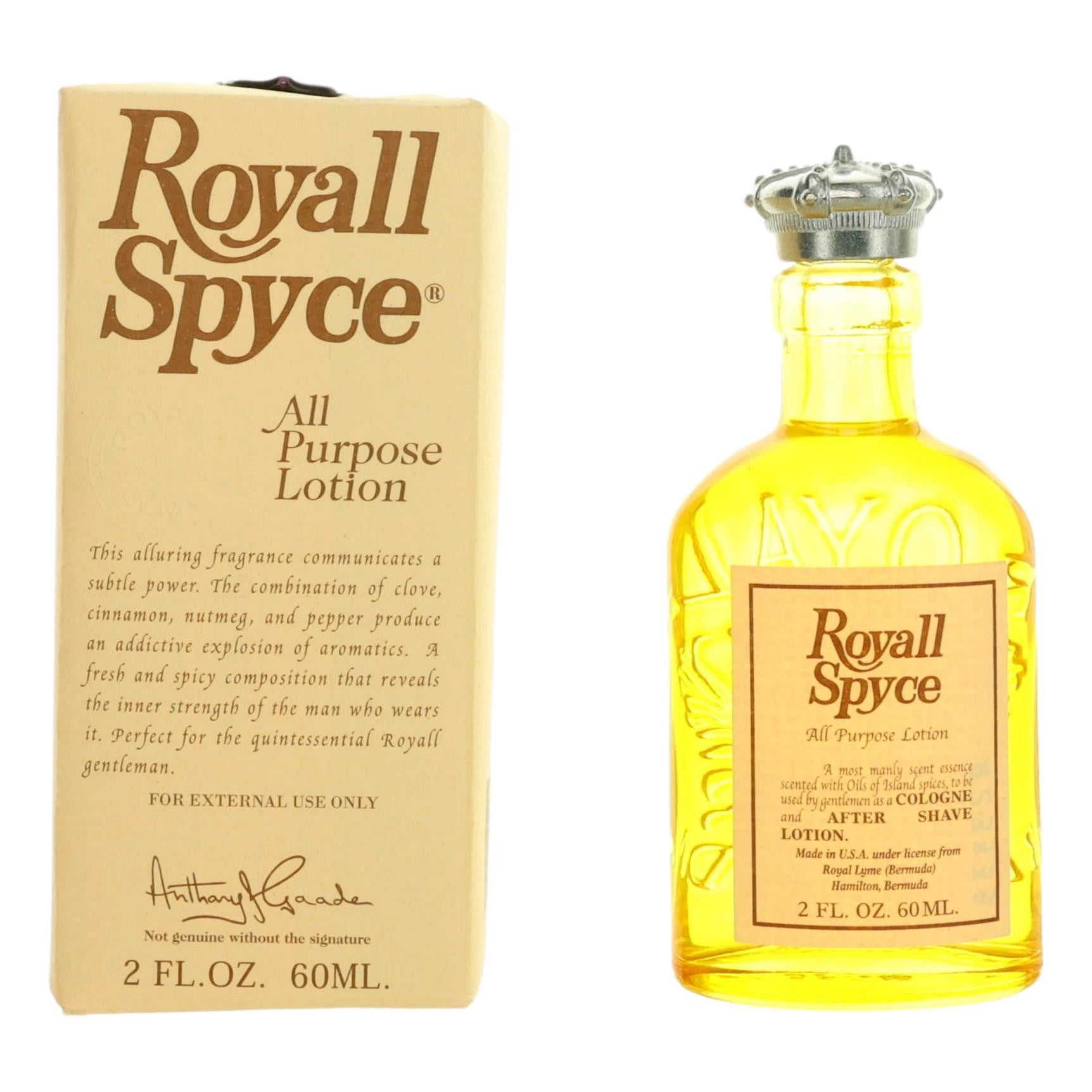 Royall Spyce by Royall Fragrances, 2 oz All Purpose Lotion for Men by Royall Fragrances