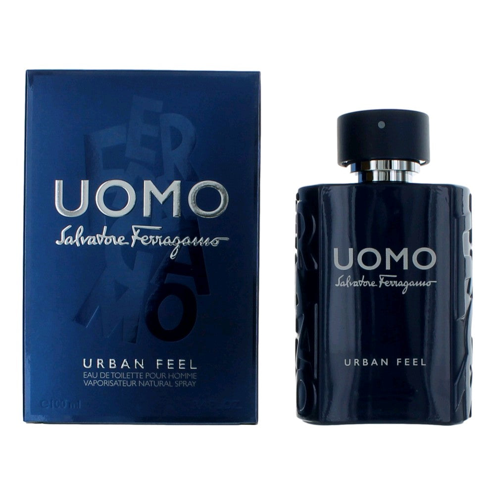 Uomo Urban Feel by Salvatore Ferragamo, 3.4 oz EDT Spray for Men by Salvatore Ferragamo