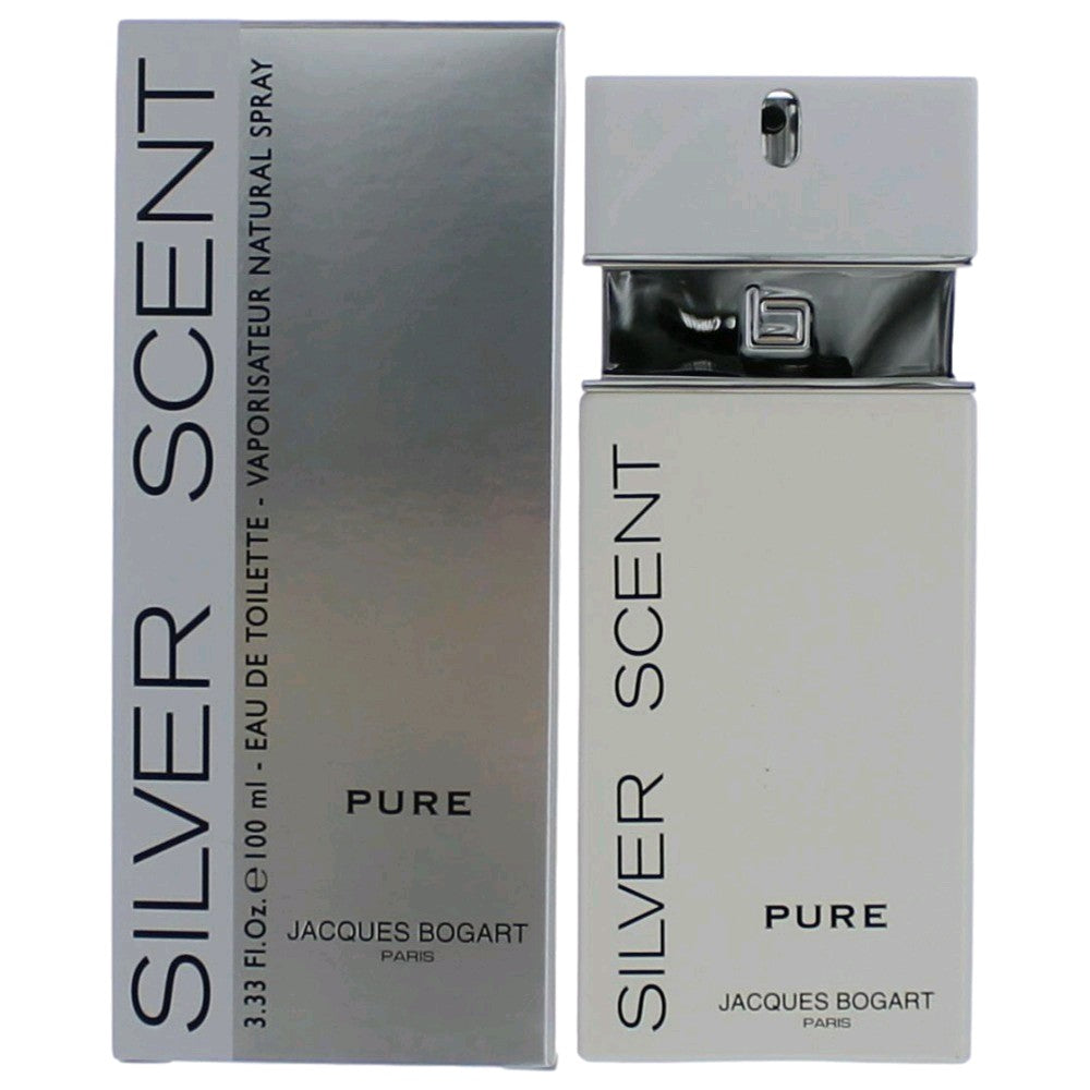 Silver Scent Pure by Jacques Bogart, 3.4 oz EDT Spray for Men by Jacques Bogart
