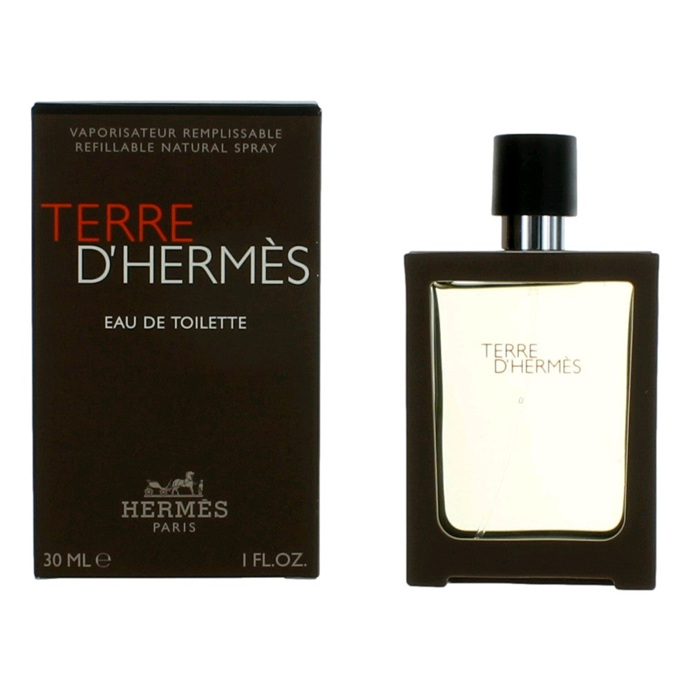 Terre D'Hermes by Hermes, 1 oz EDT Spray Refillable for Men by Hermes