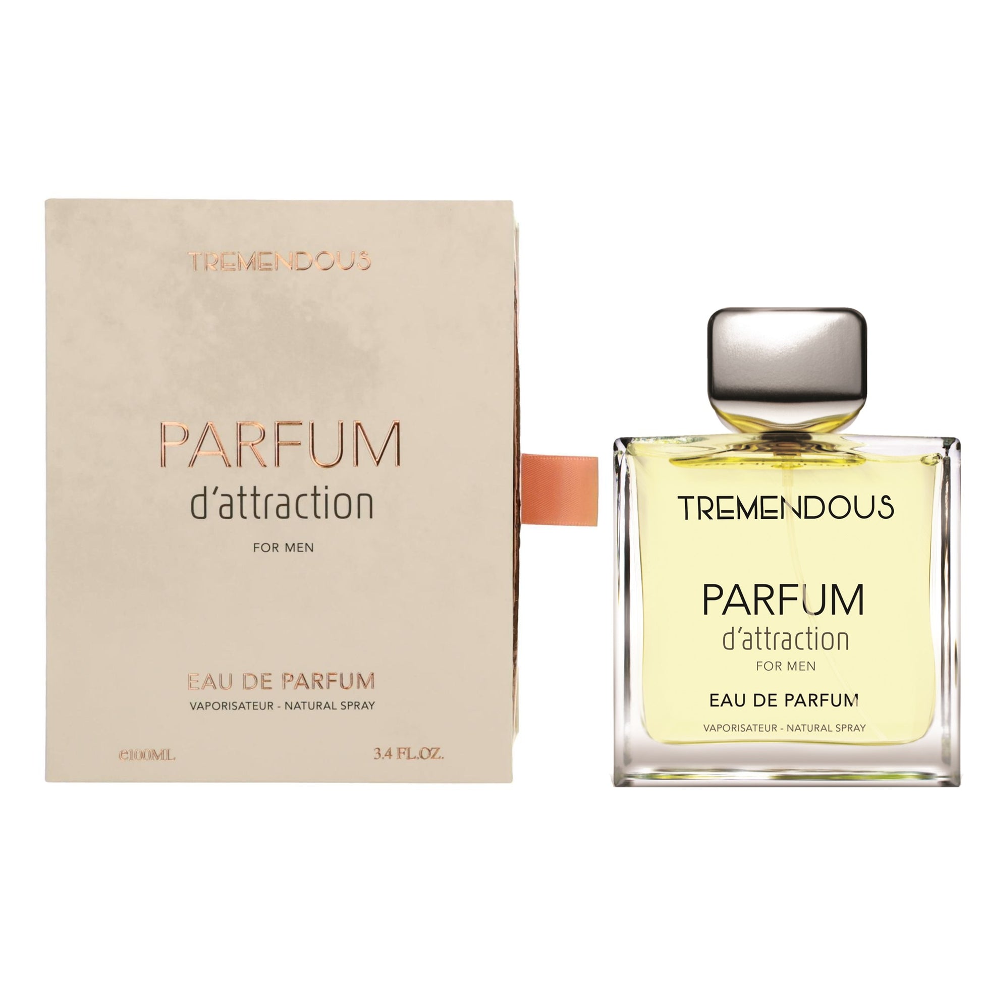 Parfum D'Attraction by Tremendous Parfums, 3.4 oz EDP Spray for Men by Tremendous