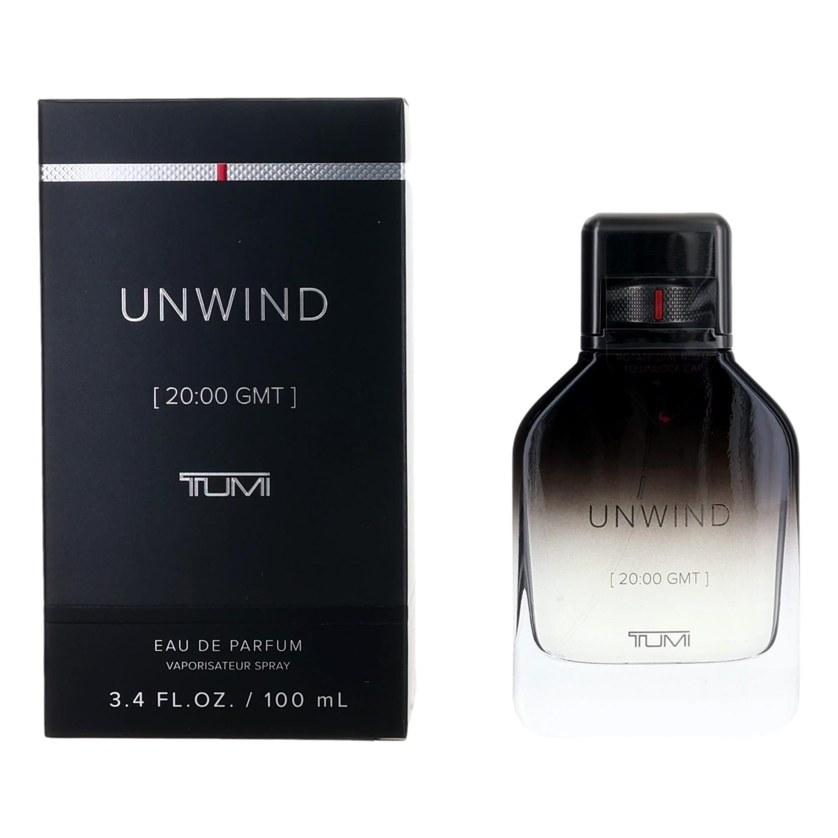Unwind [20:00 GMT] by Tumi, 3.4 oz EDP Spray for Men by Tumi