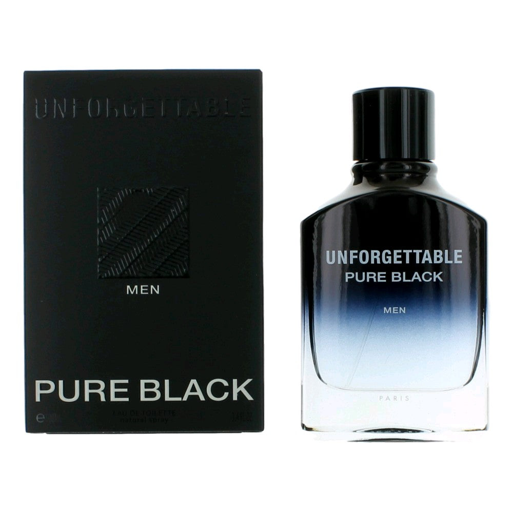 Unforgettable Pure Black by Glenn Perri, 3.4 oz EDT Spray for Men by Glenn Perri
