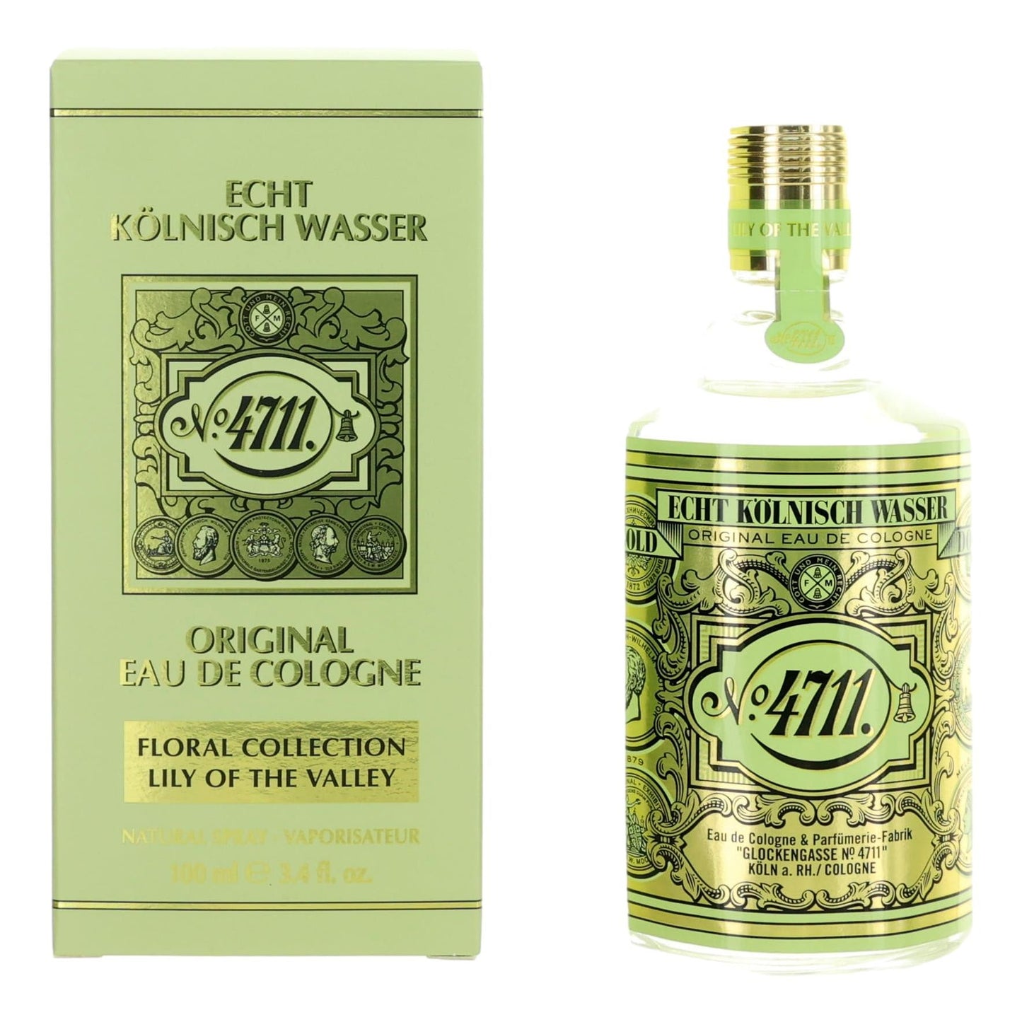 4711 Floral Collection Lily of the Valley, 3.4oz Eau De Cologne Spray for Unisex by 4711