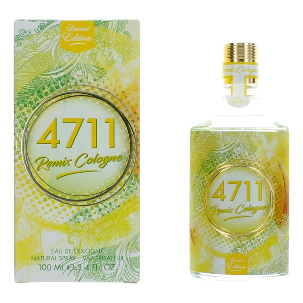 4711 Remix Cologne Lemon by Muelhens, 3.4oz Eau De Cologne Spray for Unisex by Muelhens