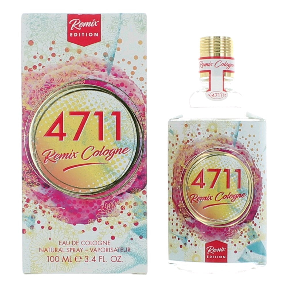 4711 Remix Cologne Neroli by Muelhens, 3.4oz Eau De Cologne Spray for Unisex by 4711