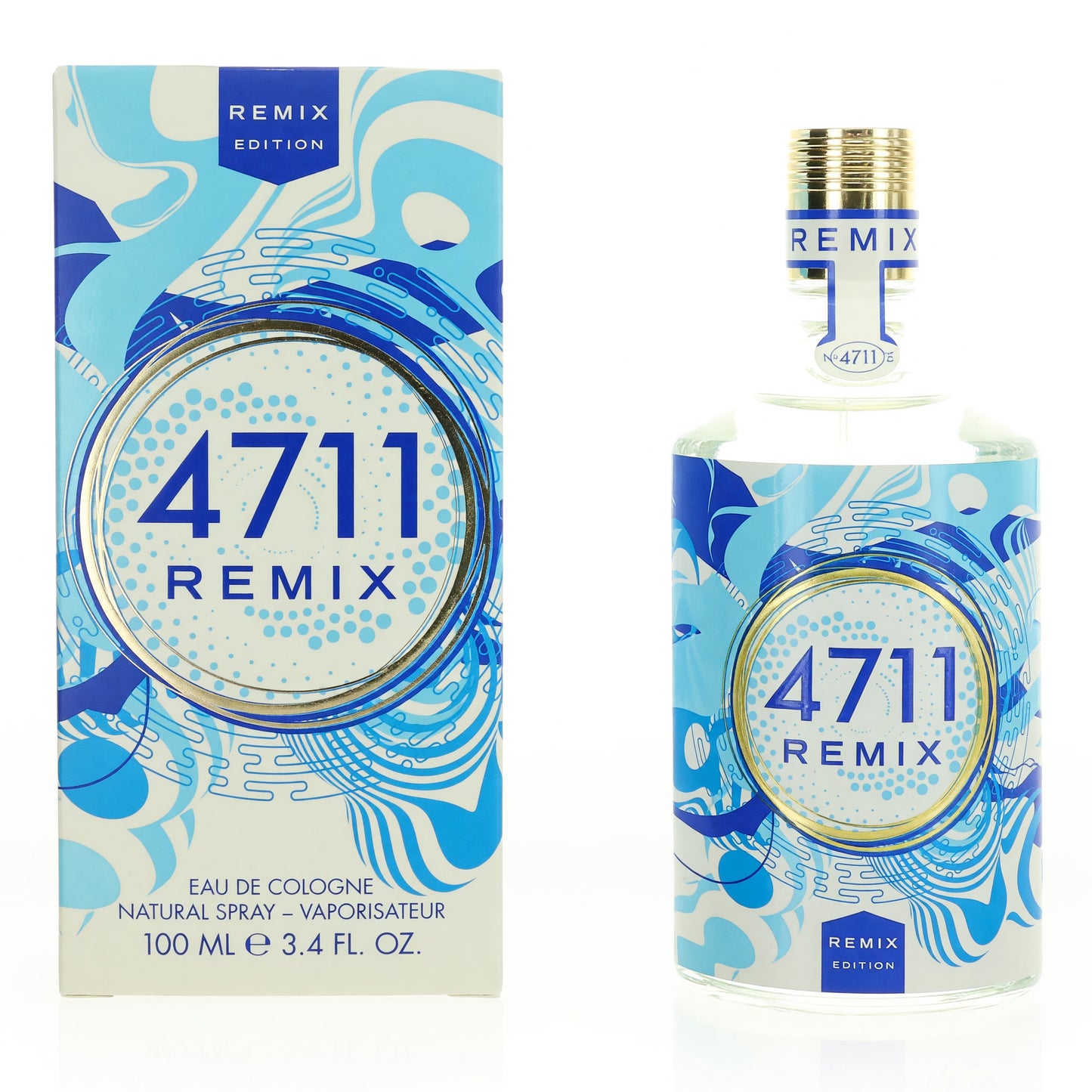 4711 Remix Sparkling Island by Muelhens, 3.4oz Eau de Cologne Spray for Unisex by Muelhens