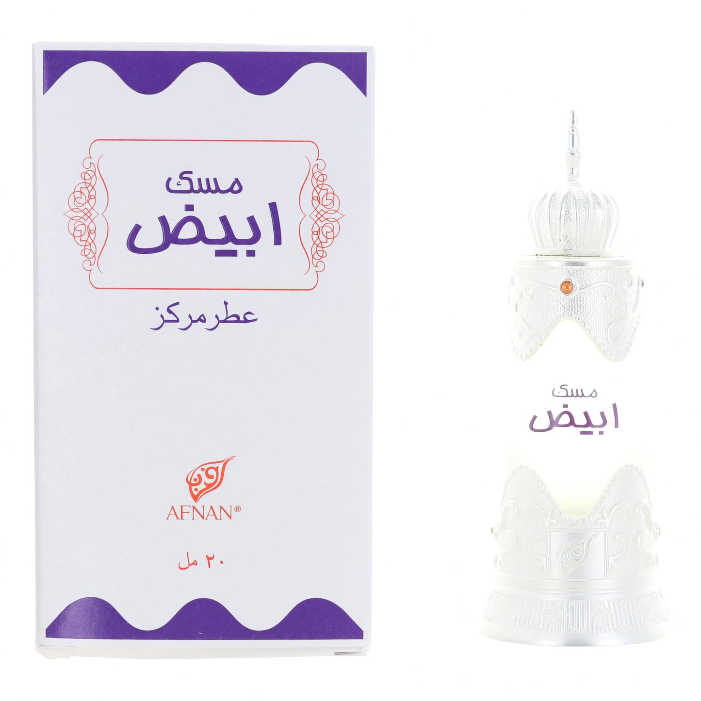 Musk Abiyad by Afnan, 0.67 oz Perfume Oil for Unisex by Afnan